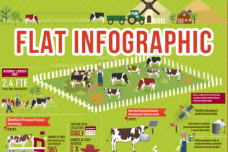 design eyecatching flat infographics for your business