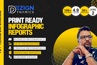 design printable data reports and infographics