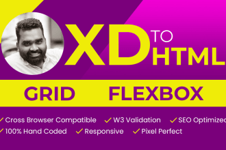 convert xd to html css responsive