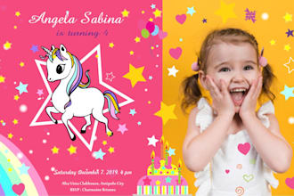 design beautiful birthday invitation for kids
