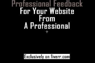 give my feedback about your website and how to improve it
