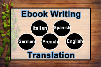 write ,edit,format and translate books or ebooks for you