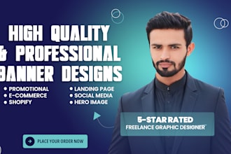 design a professional website banner, product banner, hero banner, and slider