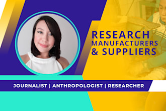 research manufacturers or suppliers