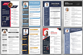 make a professional resume design or a modern cv template