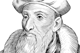draw your line art portrait in engraving style