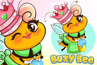 design a cute cartoon mascot or cartoon logo