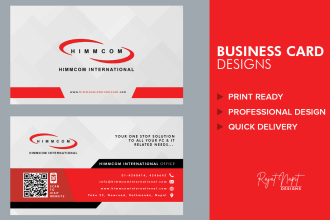 design a professional business and visiting card