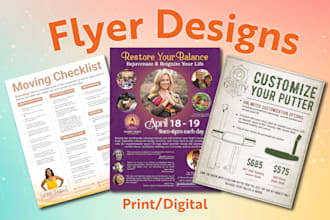 design your flyer for print or social media use