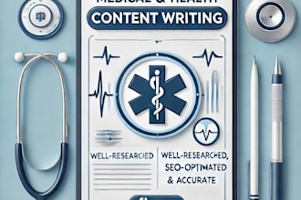 write high quality medical articles, health blogs, and research based content