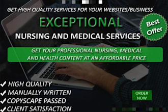 write excellent nursing, medical and health articles