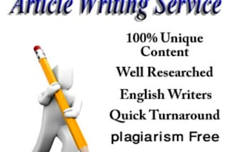 professionally write or rewrite any article