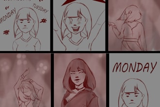 Review  illustrate an awesome 3 panel storyboard for you