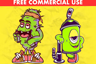 draw a custom perfect cartoon mascot logo design