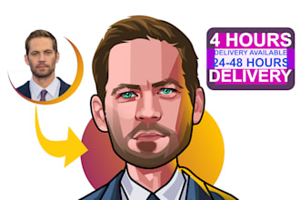draw amazing unique bighead cartoon caricature 24 hours