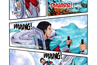 create amazing comic pages western style or manga