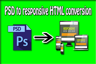 convert psd to html responsive bootstrap