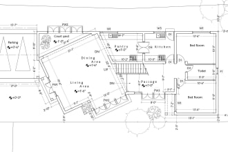 redraw, convert pdf  image or sketch drawing in to autocad