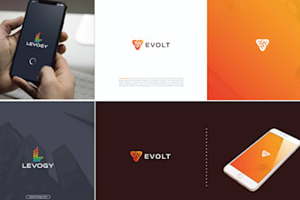 design a modern tech startup logo for saas, apps, and ai companies
