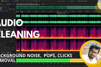 remove background noise, clicks pops from audio