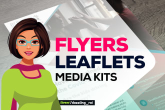 create stunning flyer, media kit, leaflet design