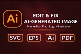 edit and fix ai generated logo, image or illustration in adobe illustrator