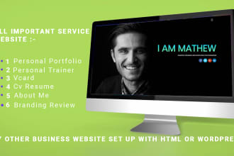 build personal portfolio website online resume website