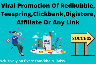 promote redbubble, teespring, digistore, clickbank, affiliate marketing