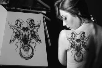 hand draw your amazing custom tattoo design
