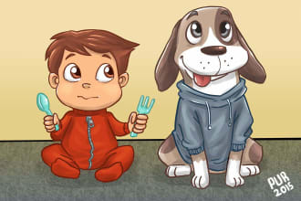 make illustration for children book style