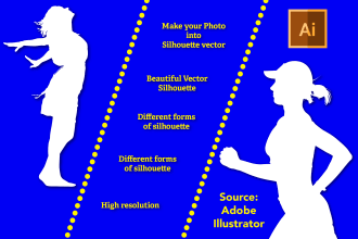 draw amazing vector silhouette illustration