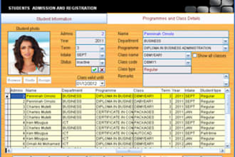 code a simple application in Java or Visual FoxPro with 1 fill in form and a database connection