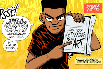 provide lettering and design for your indie comic book