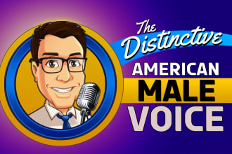 record a professional american male voice over
