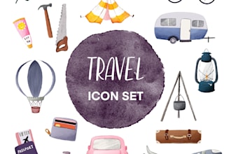 design a hand drawn icon illustrations