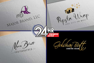 design flat minimalist and signature logo
