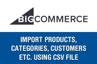 import products in bigcommerce store using CSV file
