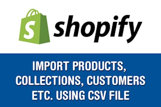 import products in shopify store using CSV file