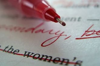 proofread and edit up to 12,000 words for spelling, grammar and style