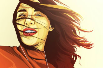 draw realistic vexel,vector art also pop art of your image