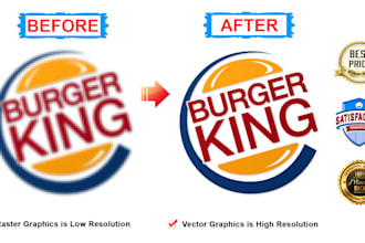 vectorize , redraw , recreate your logo or image to vector transparent file