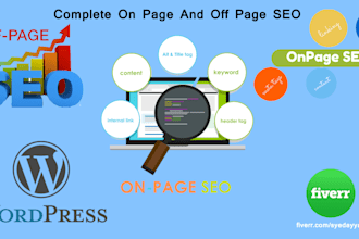 do complete onpage and offpage SEO to boost your site ranking