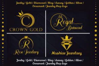 do luxury jewelry logo for diamond gold fashion shop