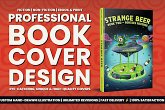 design professional kindle book cover design or book cover illustration