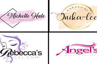 design modern cosmetic makeup salon or beauty logo