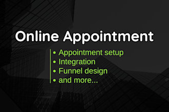setup online appointment schedule system with integration