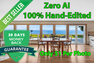 do hdr and flash real estate photo editing within 12 hours