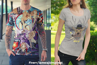 design custom and unique tshirt with in hours