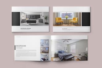 design elegant brochure, booklet, catalog by indesign