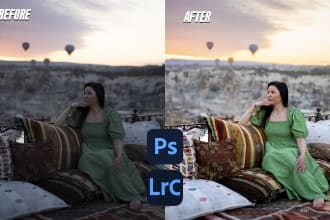 edit, retouch your photos in lightroom and photoshop